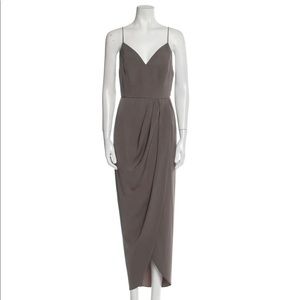 Shona Joy- midi/long dress olive green/gray
